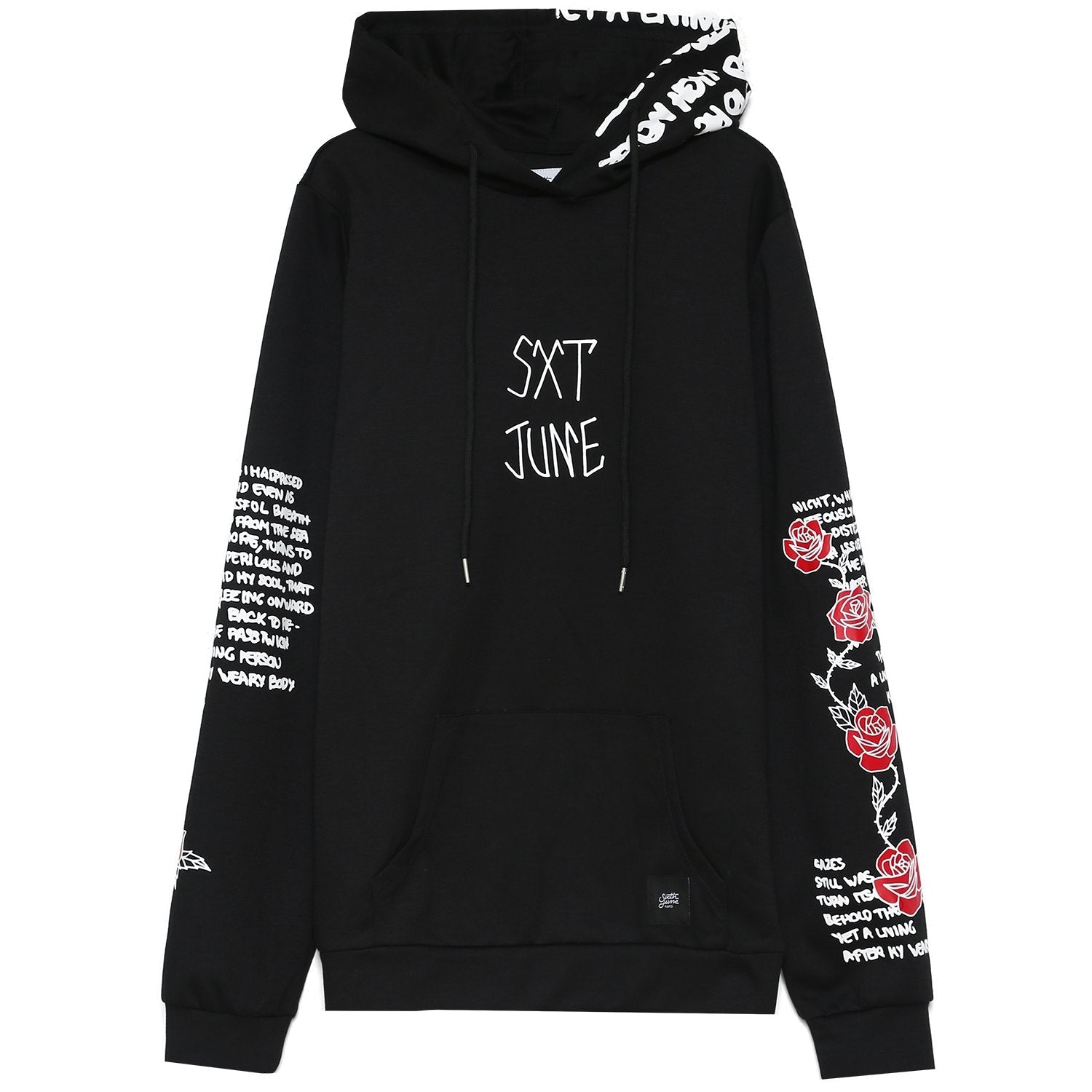 Sixth June - Sweat capuche imprimé tête de mort Noir blanc