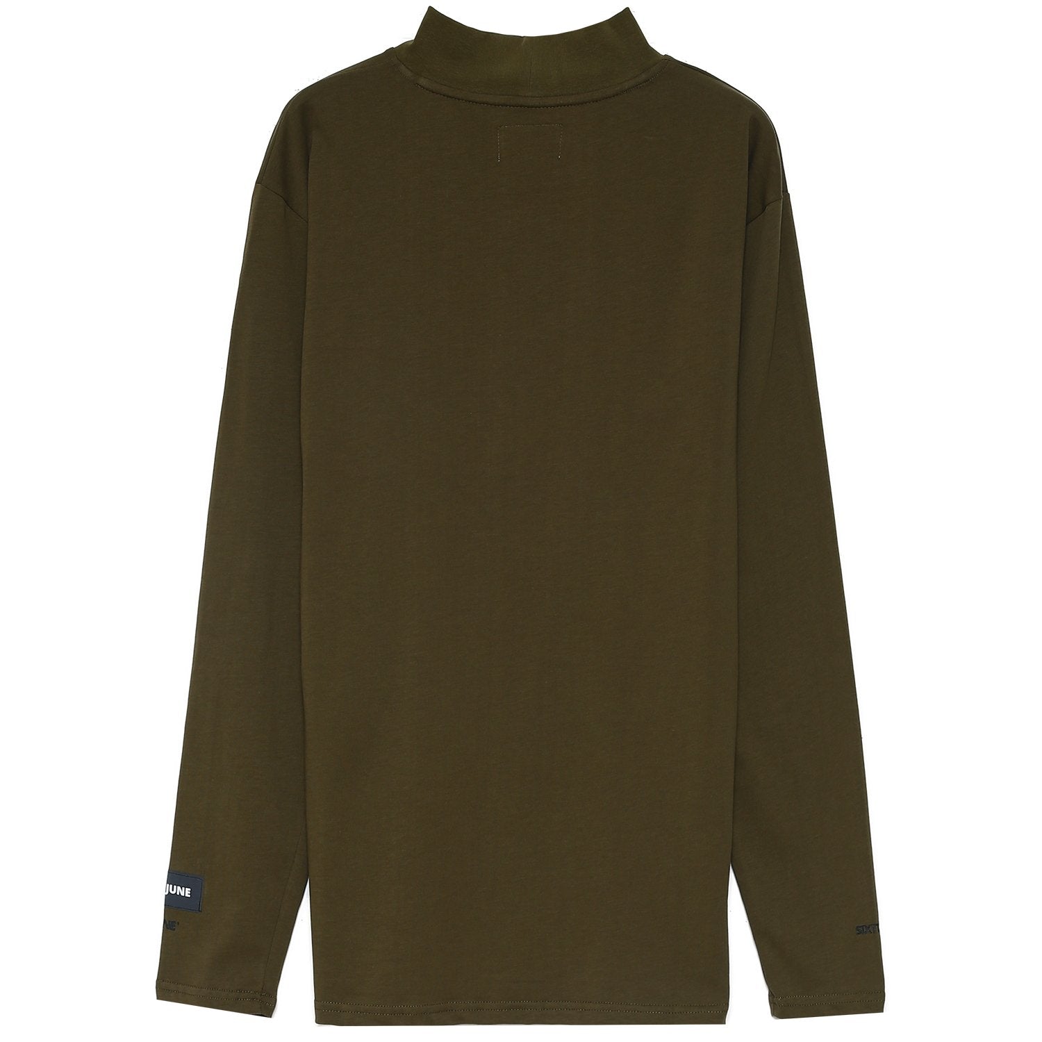 Sixth June - T-shirt col cheminée logo vert Vert kaki