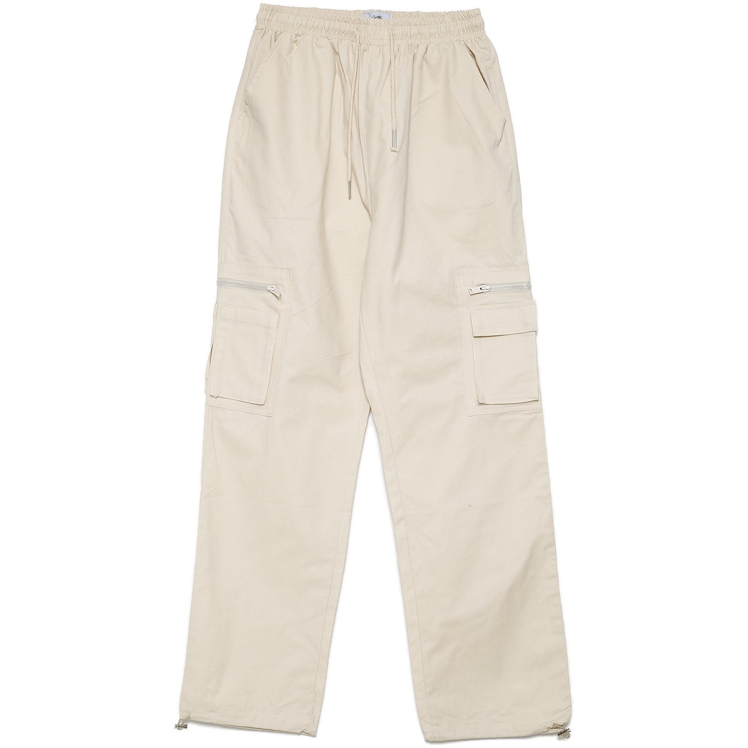 Sixth June - Pantalon cargo poches zip Beige clair