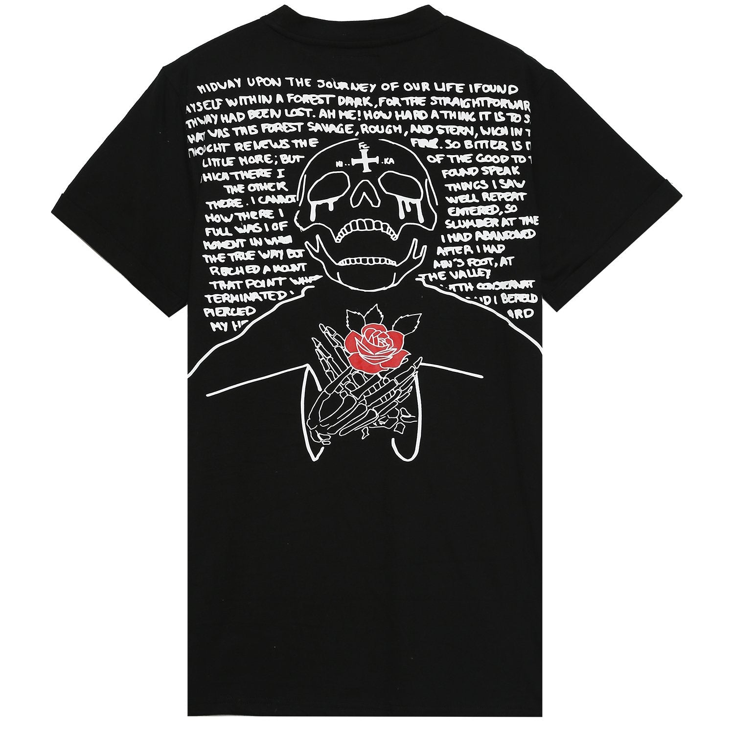 Sixth June - T-shirt imprimé tête de mort Noir Blanc