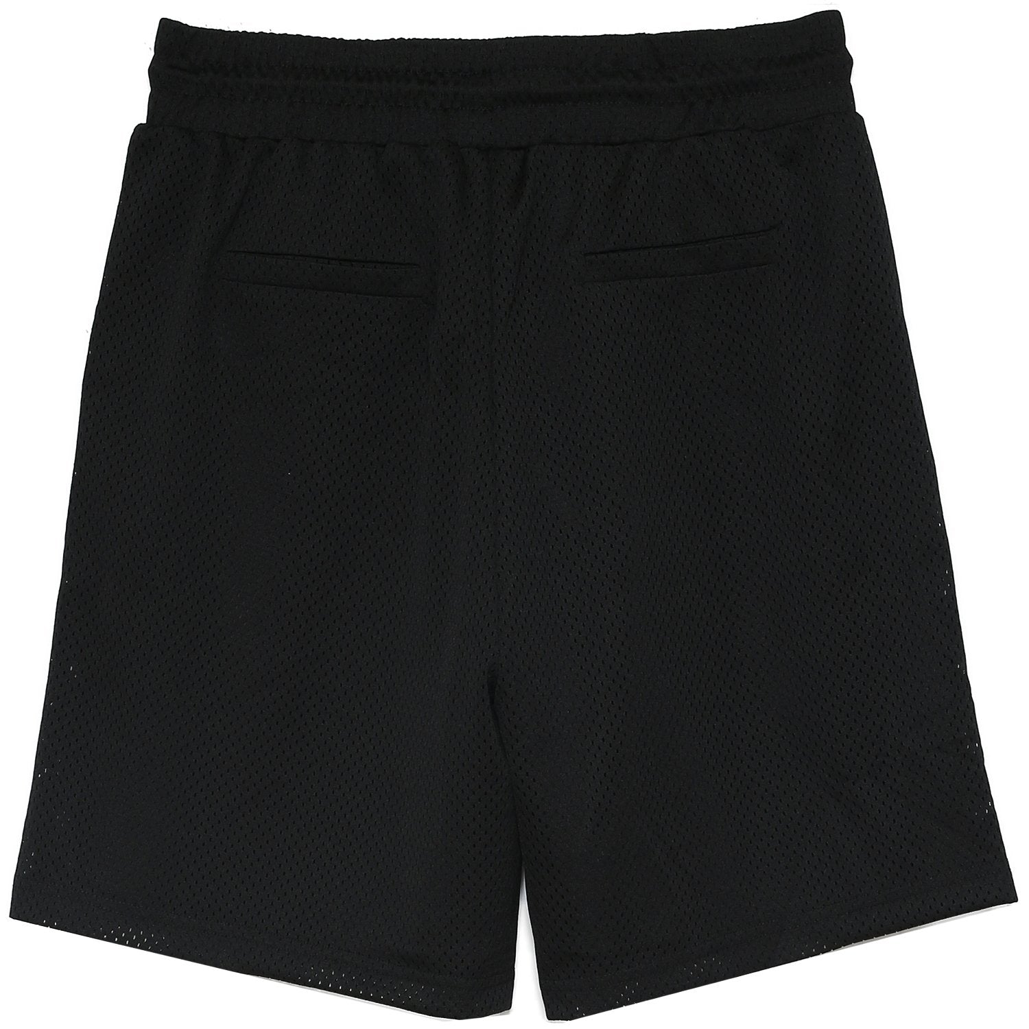 Schwarze Mesh-Shorts mit Logo