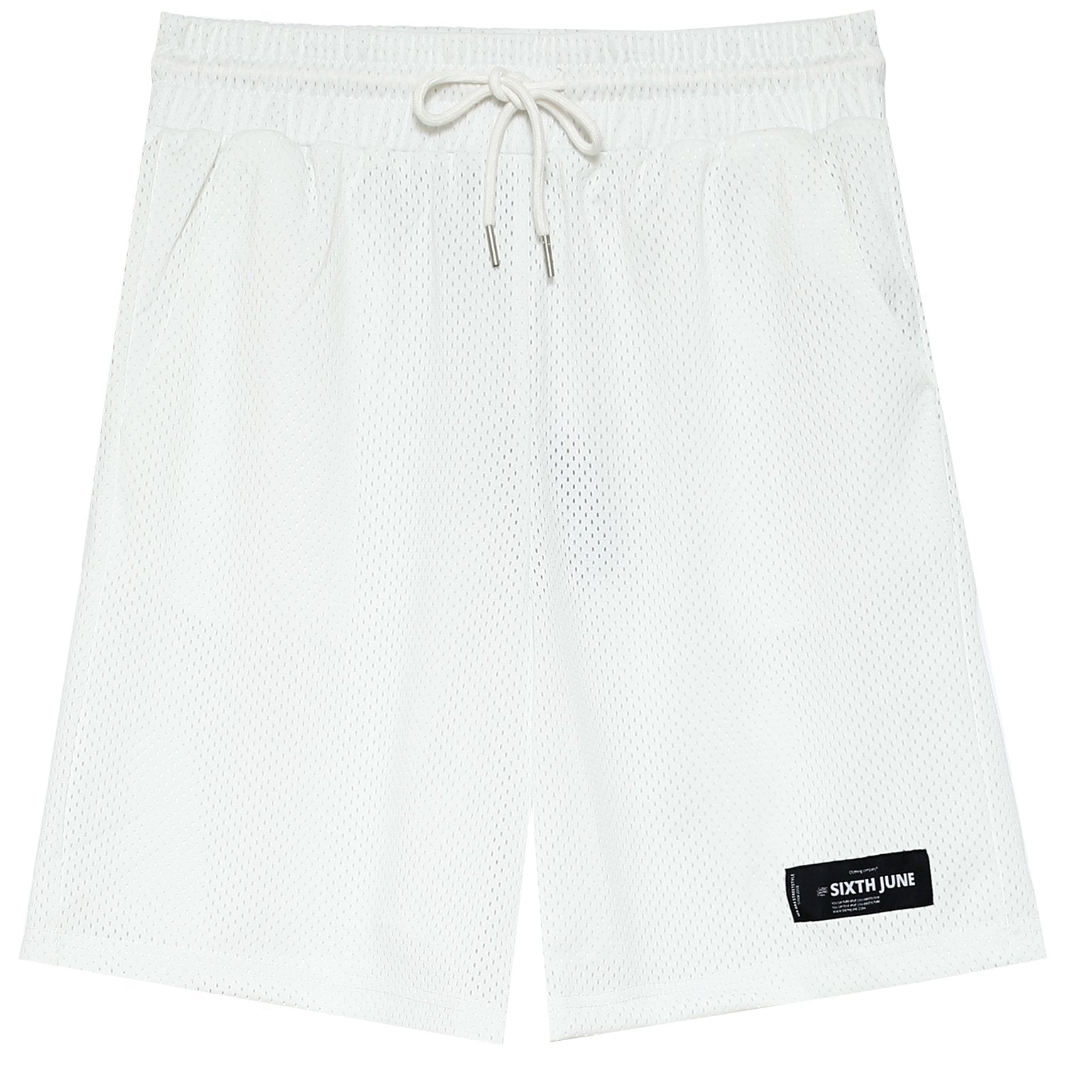 Sixth June - Short mesh logo Blanc