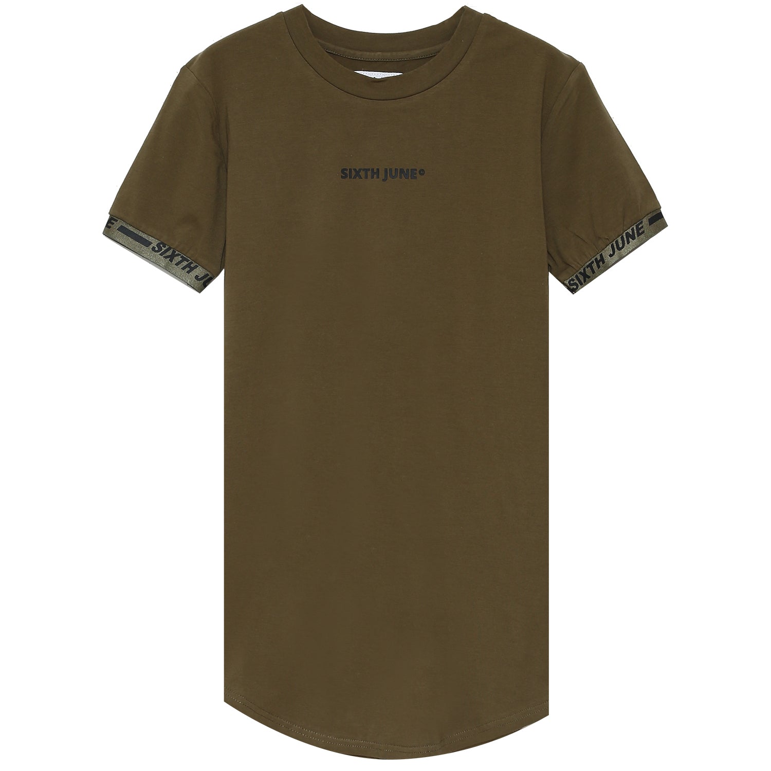 Sixth June - T-shirt logo coton manche vert kaki