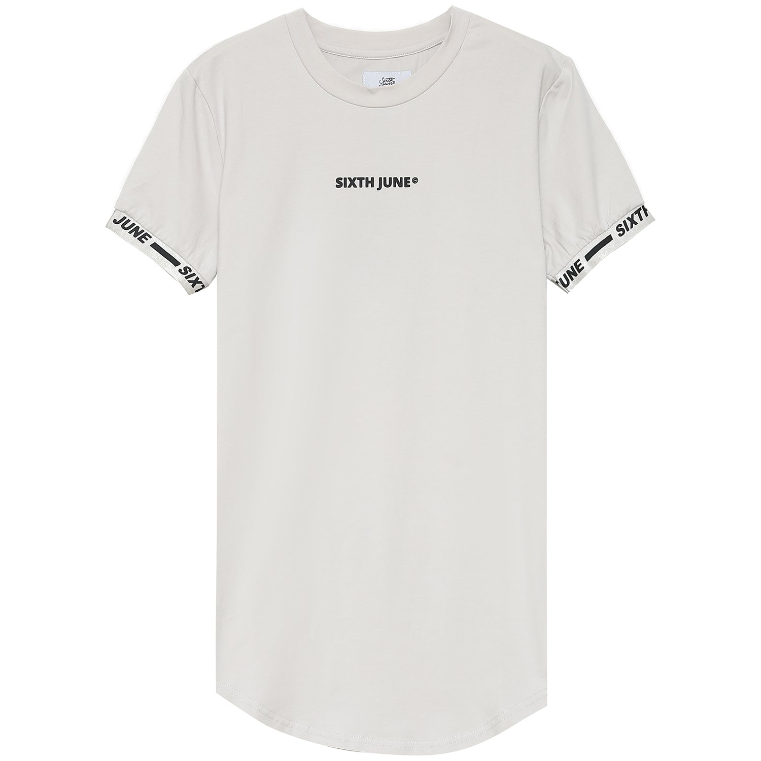 Sixth June - T-shirt logo coton manche taupe