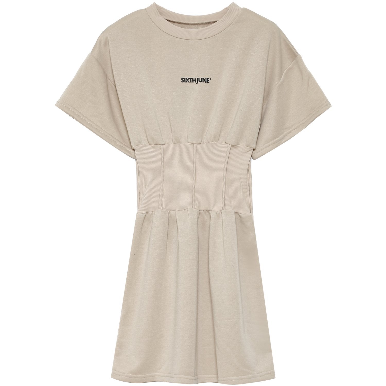 Sixth June - Robe t-shirt corset Beige