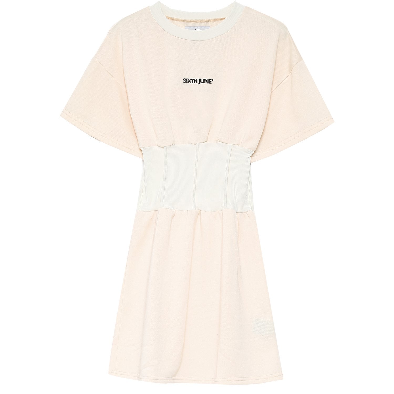 Sixth June - Robe t-shirt corset Jaune clair