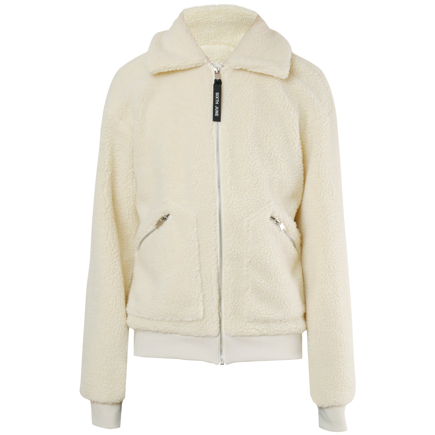 Sixth June - Veste sherpa cosy Blanc Cassé
