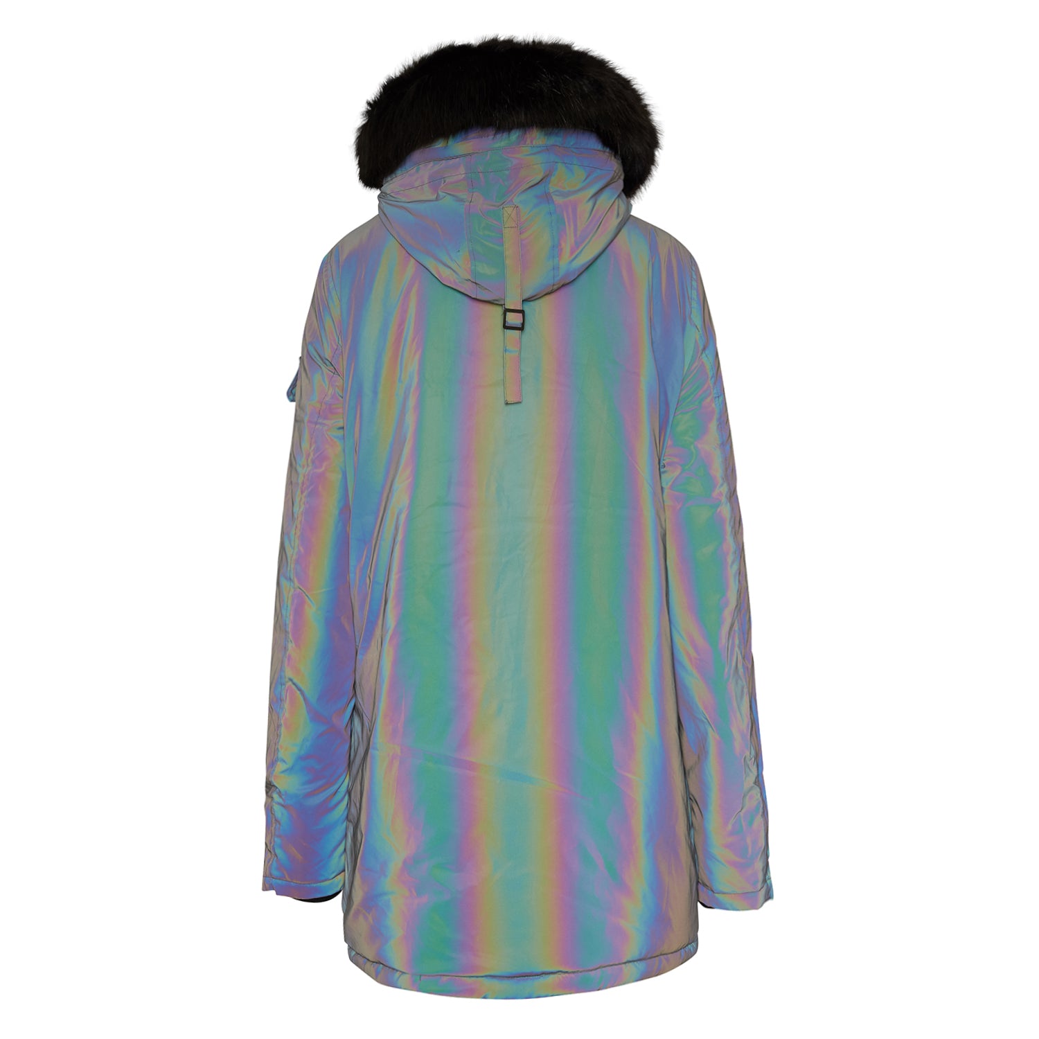 Sixth June - Parka iridiscente fourrure noir