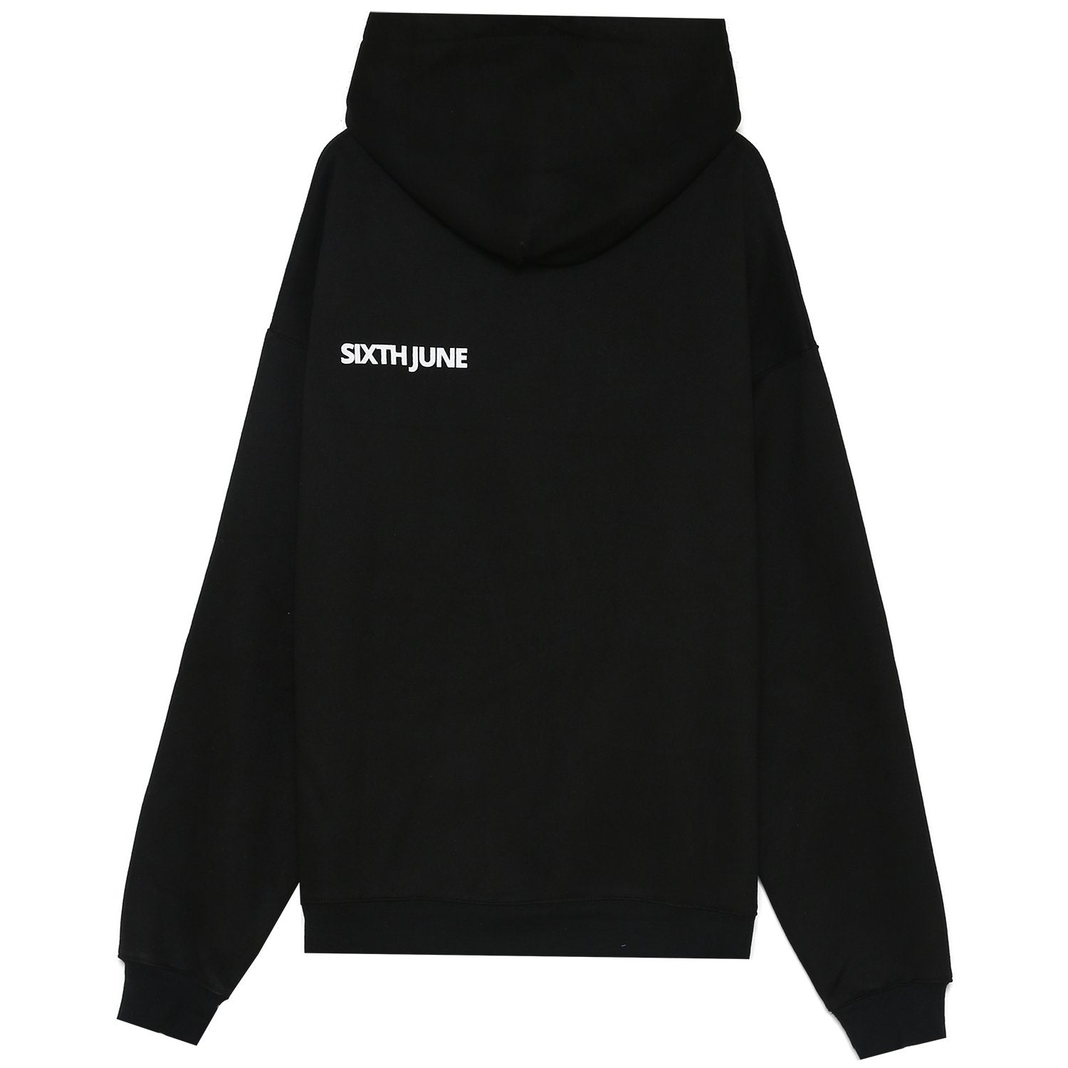 Sixth June - Sweat capuche oversize logo décalé Noir
