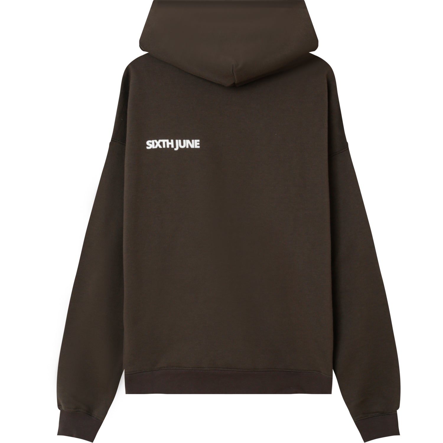 Sixth June - Sweat capuche oversize logo décalé Gris foncé