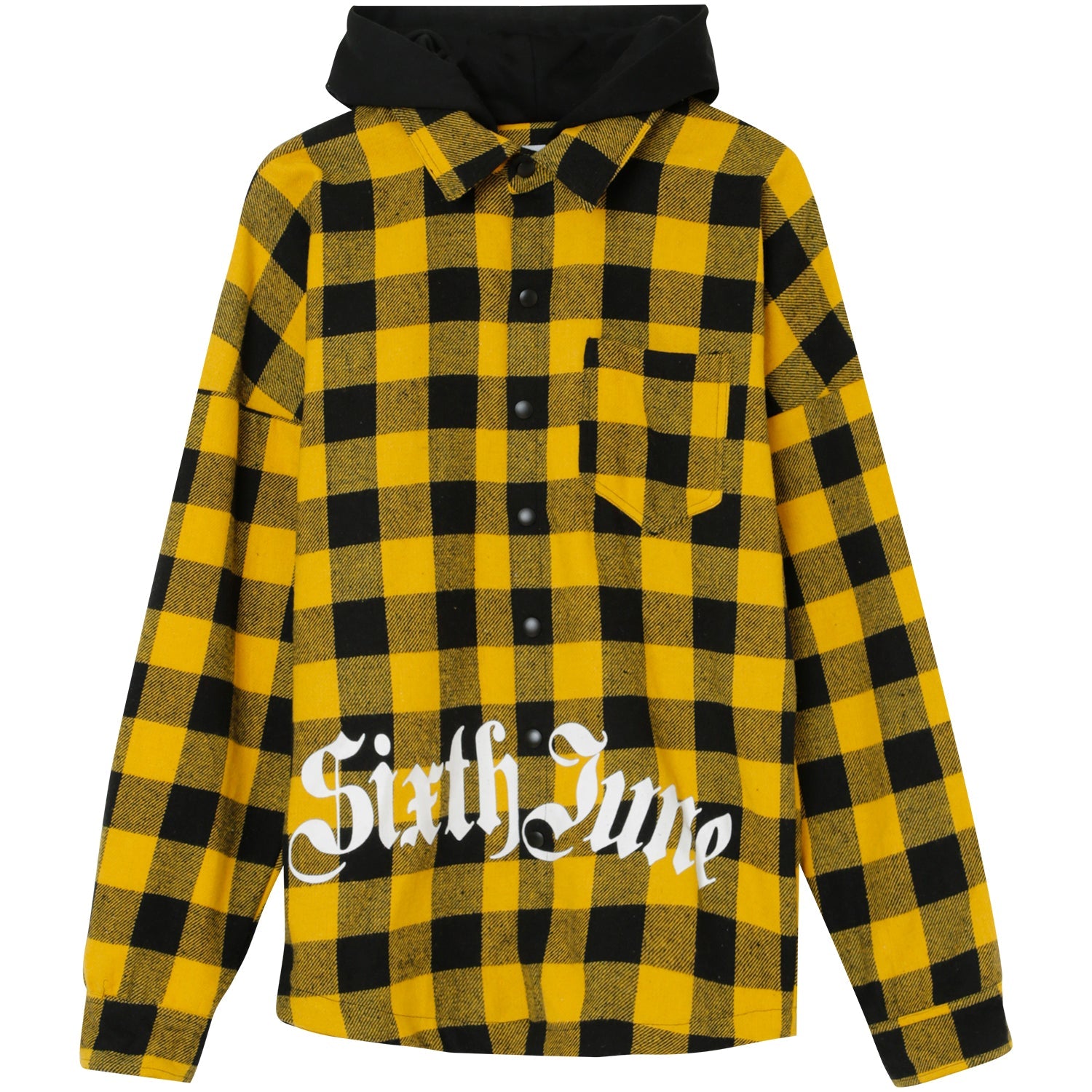 Sixth June - Surchemise tartan capuche Jaune