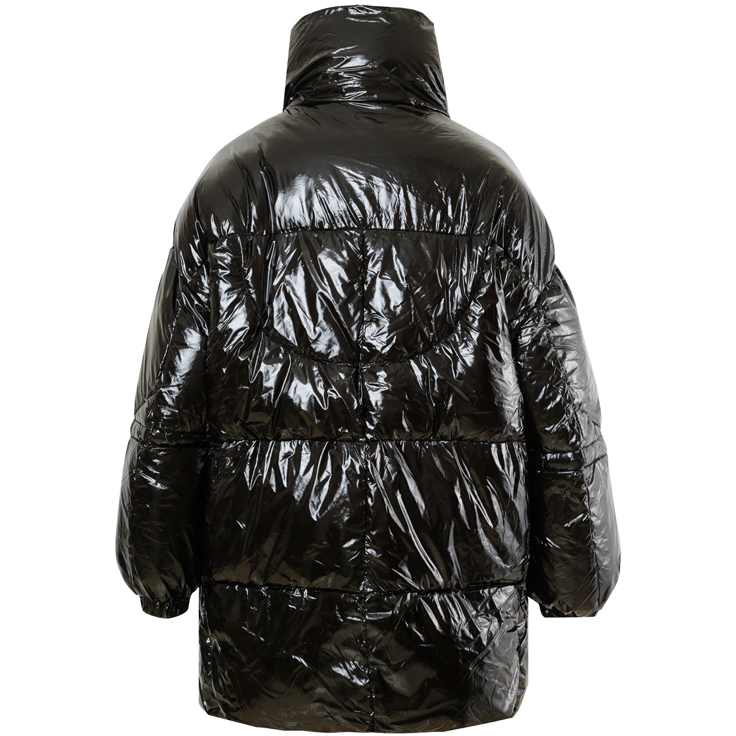 Sixth June - Doudoune longue vinyle Noir