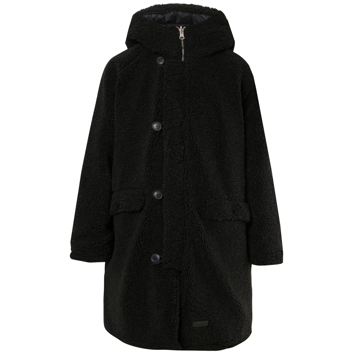 Sixth June - Doudoune longue réversible sherpa Noir