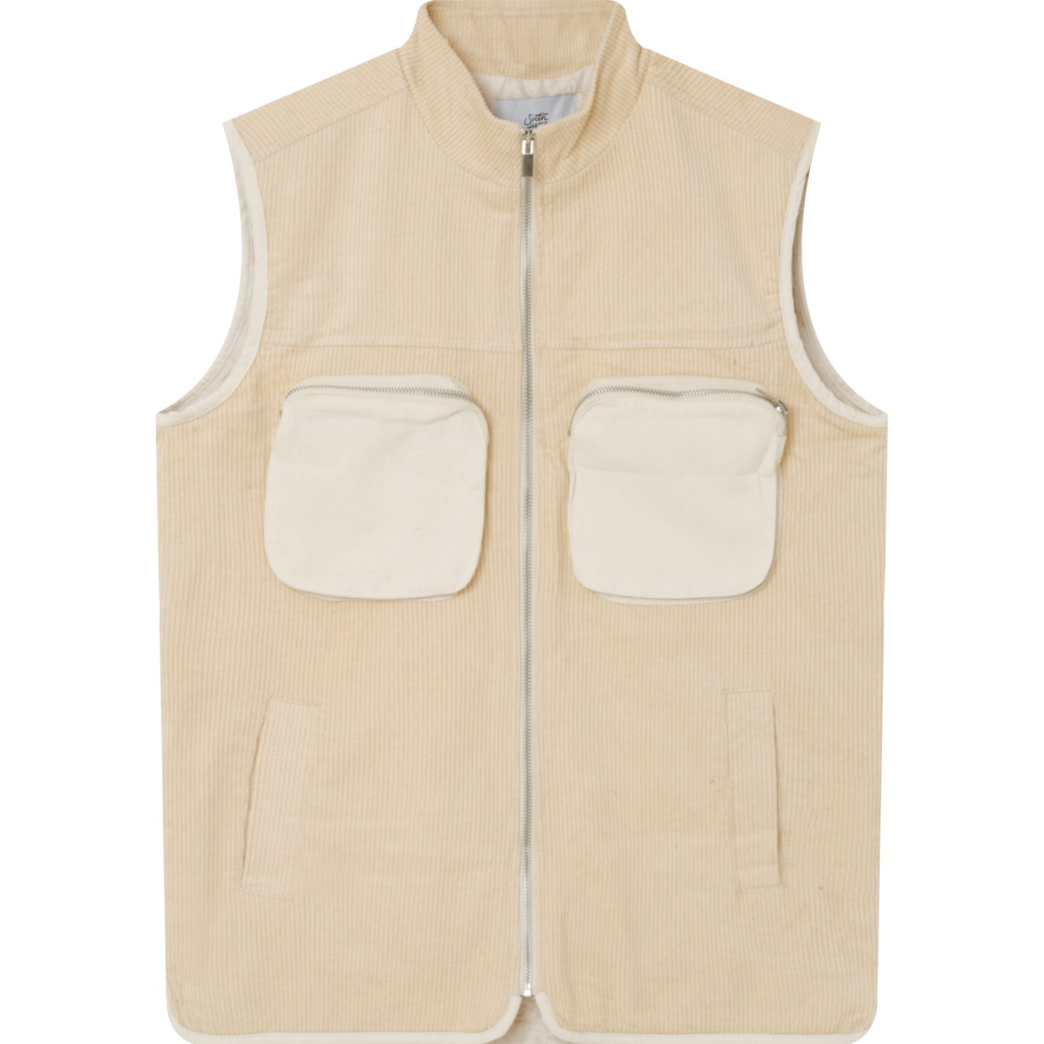 Sixth June - Veste sans manches bi matière Beige clair