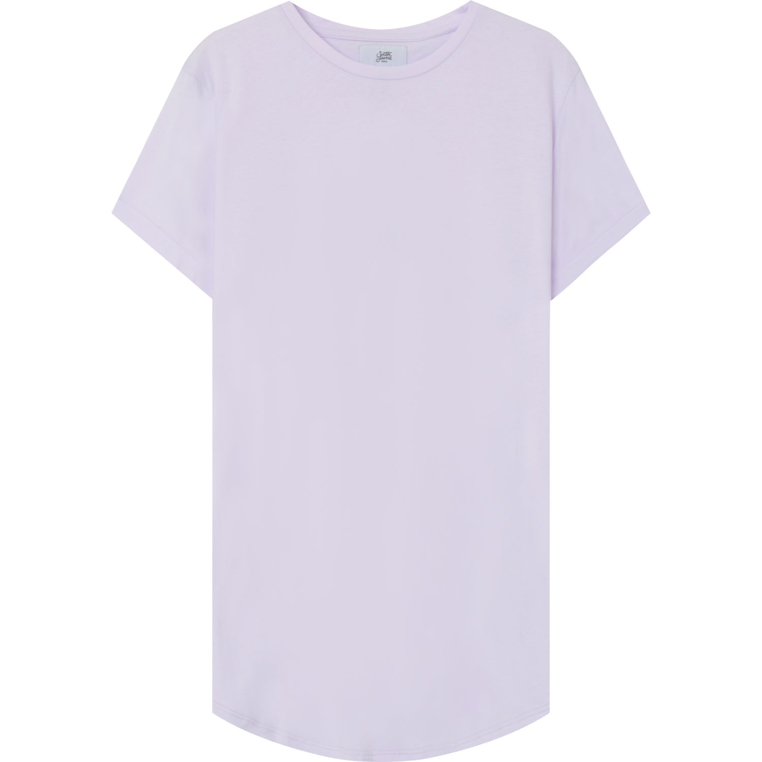Sixth June - T-shirt bas arrondi long Violet clair