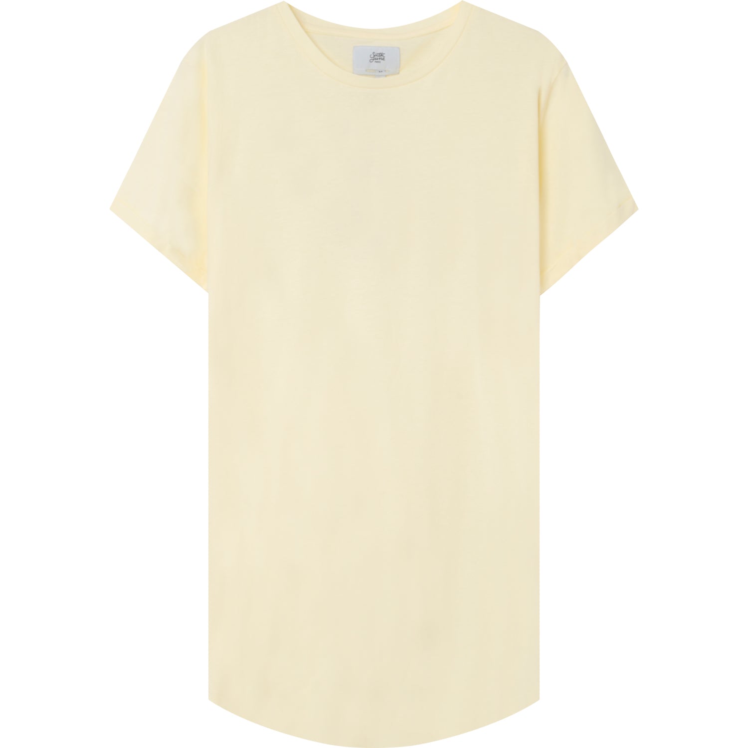 Sixth June - T-shirt bas arrondi long Jaune clair