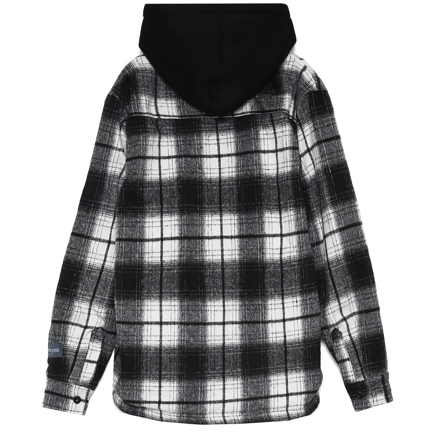 Sixth June - Veste capuche polaire tartan noir