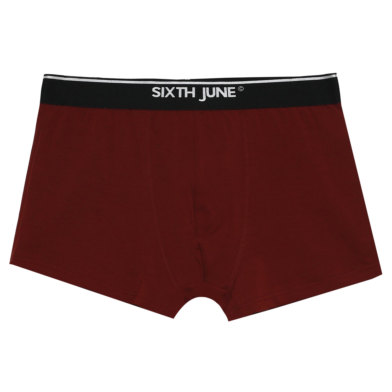 Sixth June - Boxer uni bande Rouge bordeaux