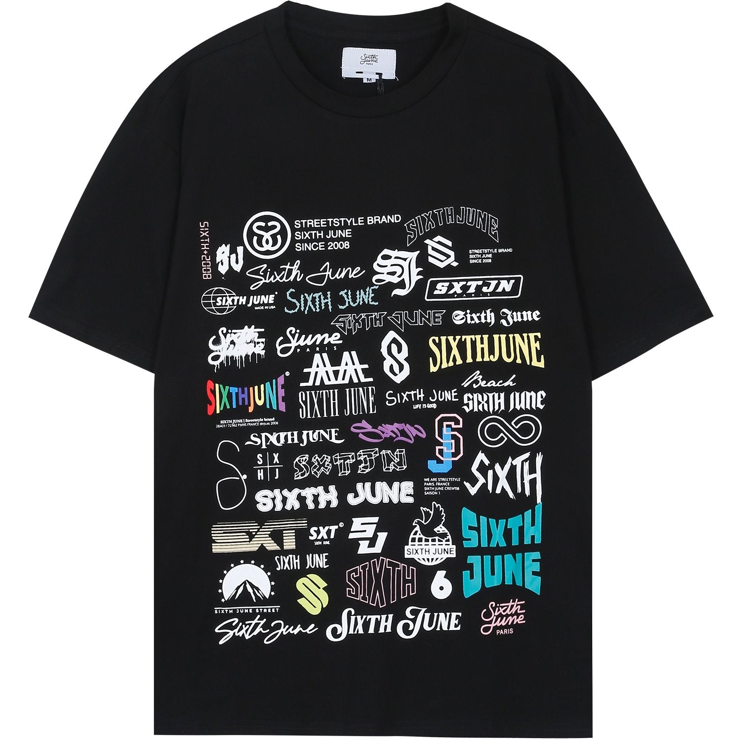 Sixth June - T-shirt multi logos Noir