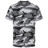 Sixth June - T-shirt jacquard camouflage logo Noir