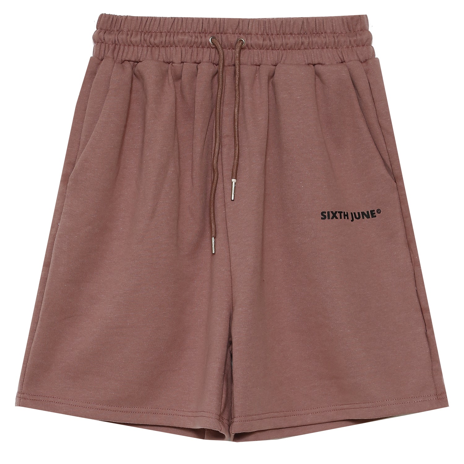 Sixth June - Short essential logo Rose foncé