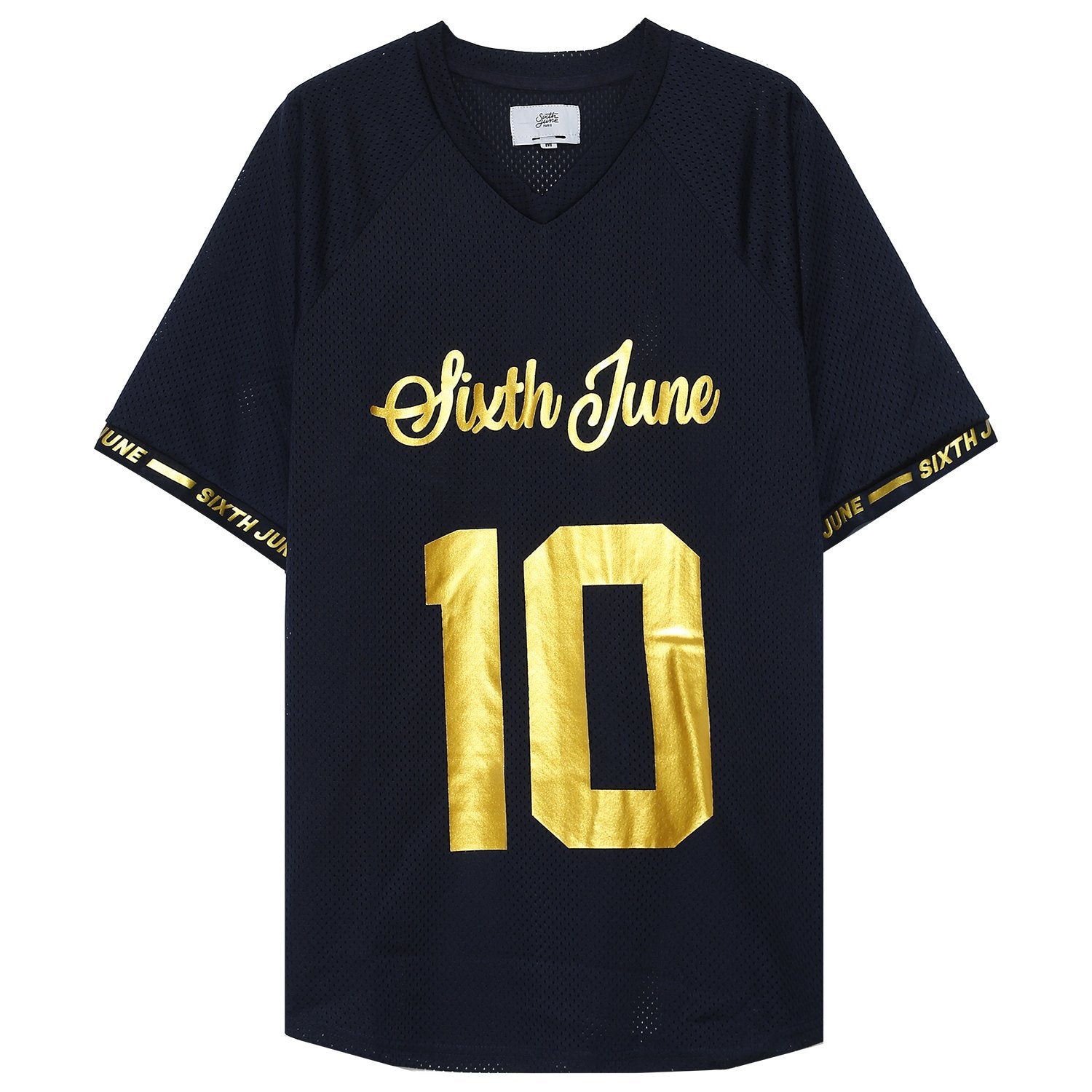 Sixth June - Maillot mesh numéro 10 Bleu foncé