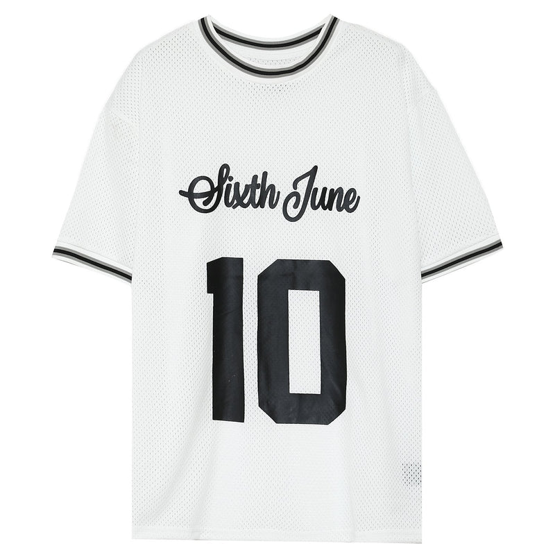 Sixth June - Maillot mesh numéro 10 Blanc