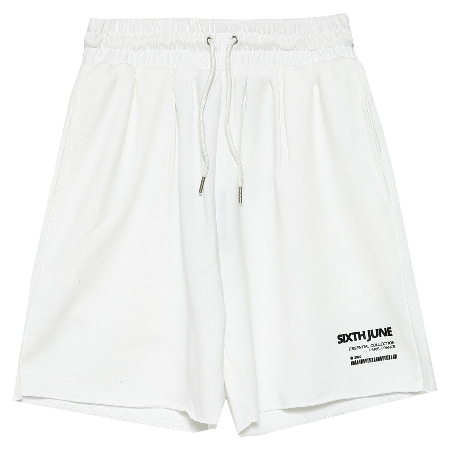 Sixth June - Short barcode bords francs Blanc