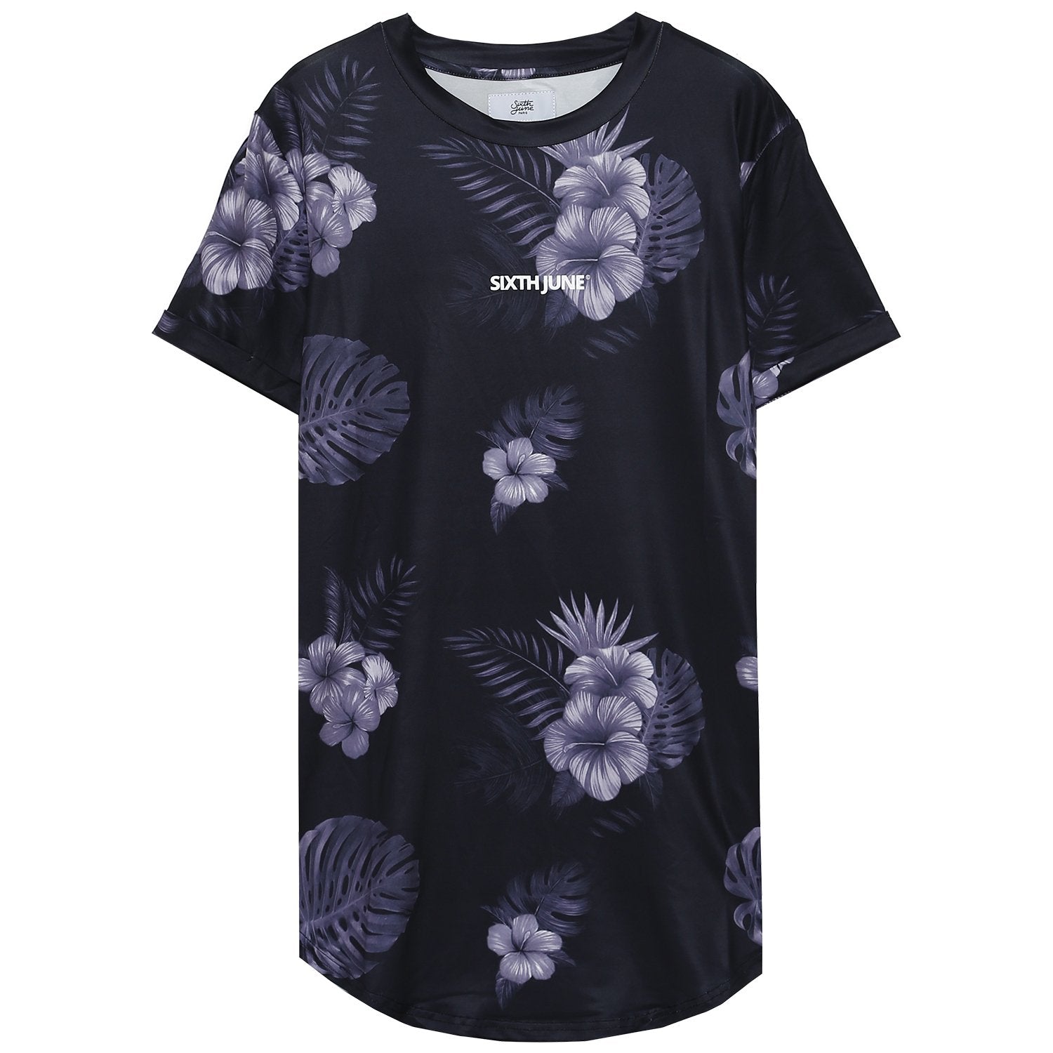 Sixth June - T-shirt flowers stretch Noir