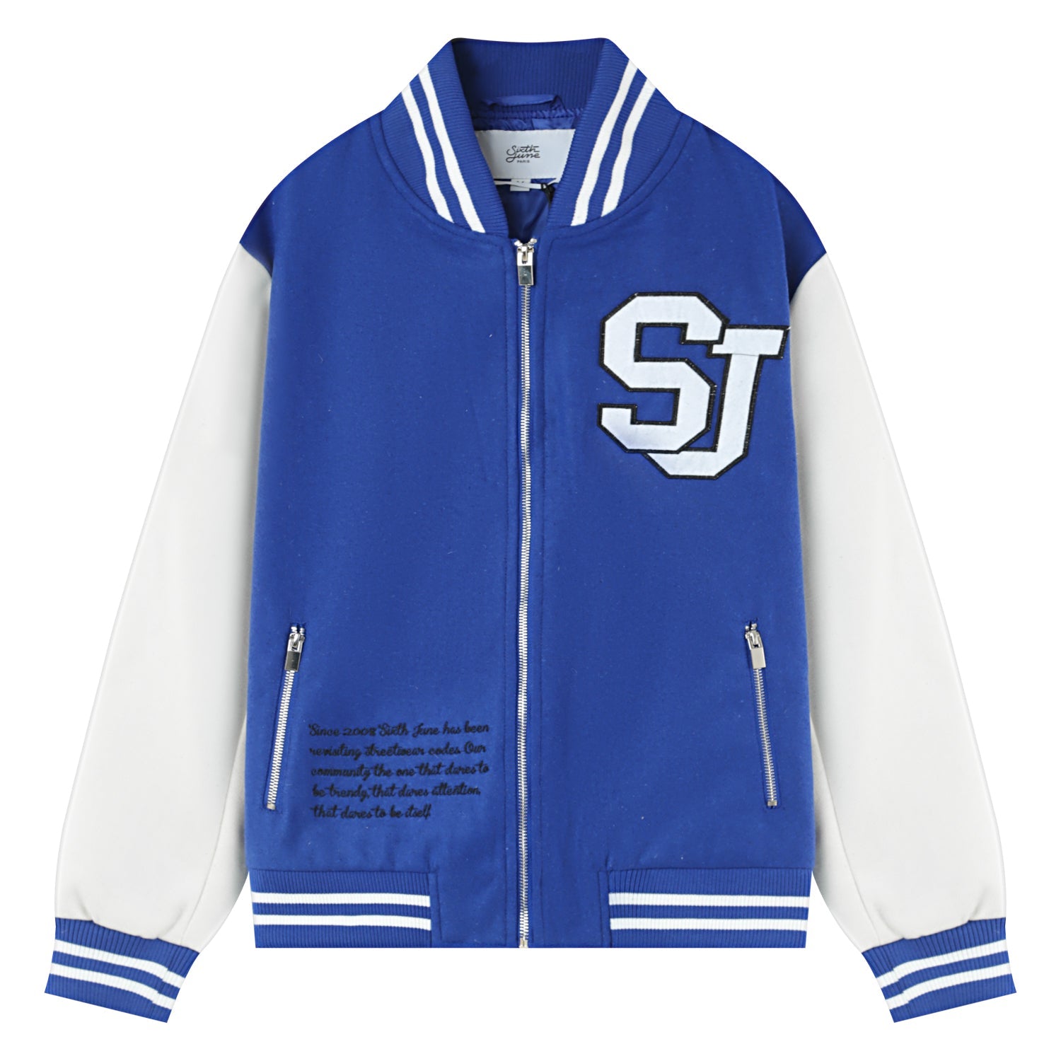 Sixth June - Veste teddy bicolore Bleu