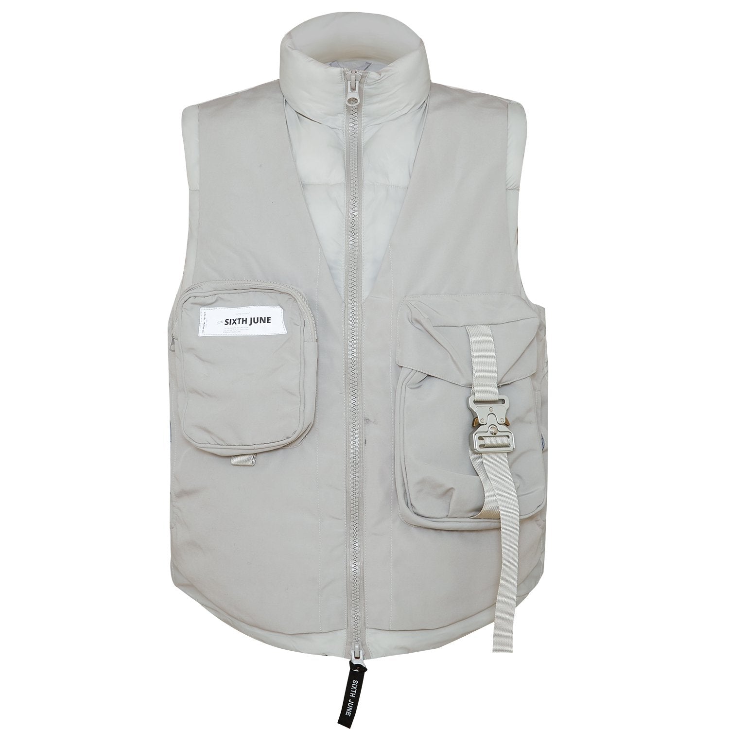 Sixth June - Veste sans manches matelassée tactique Gris clair