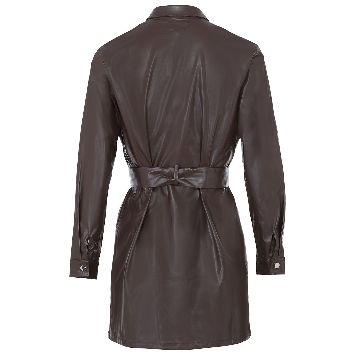 Sixth June - Robe cargo simili cuir marron