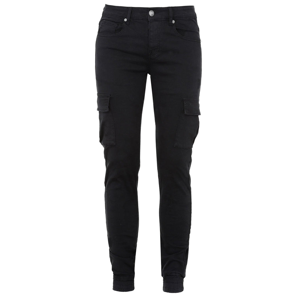 Cargo Pockets Jeans Black – Sixth June