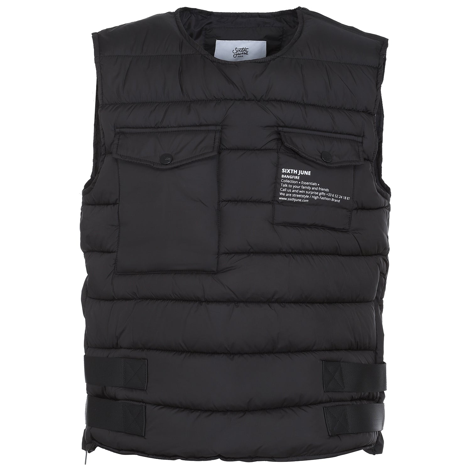Sixth June - Veste bangfire matelassée sans manches Noir