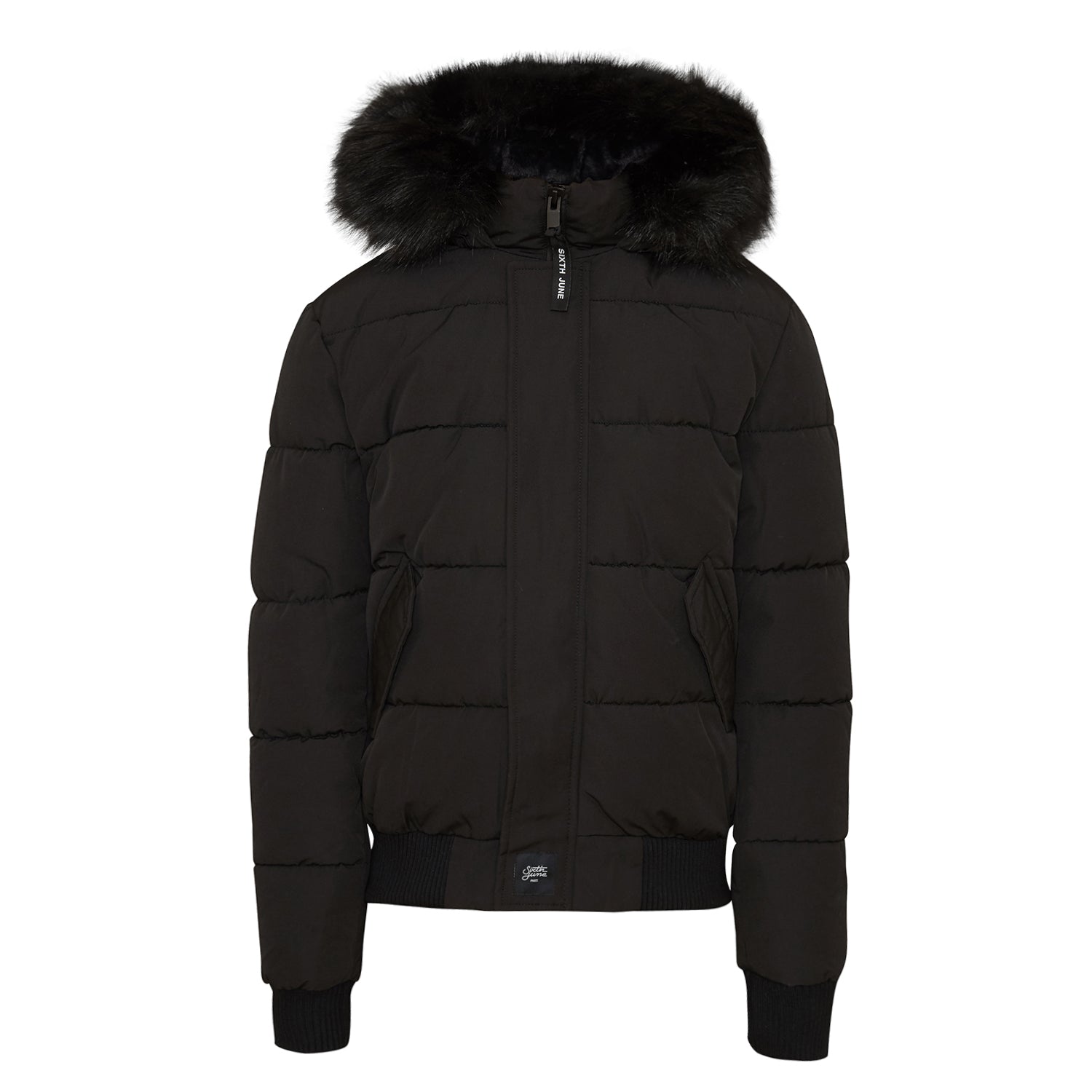 Sixth June - Doudoune courte fourrure doublure Noir