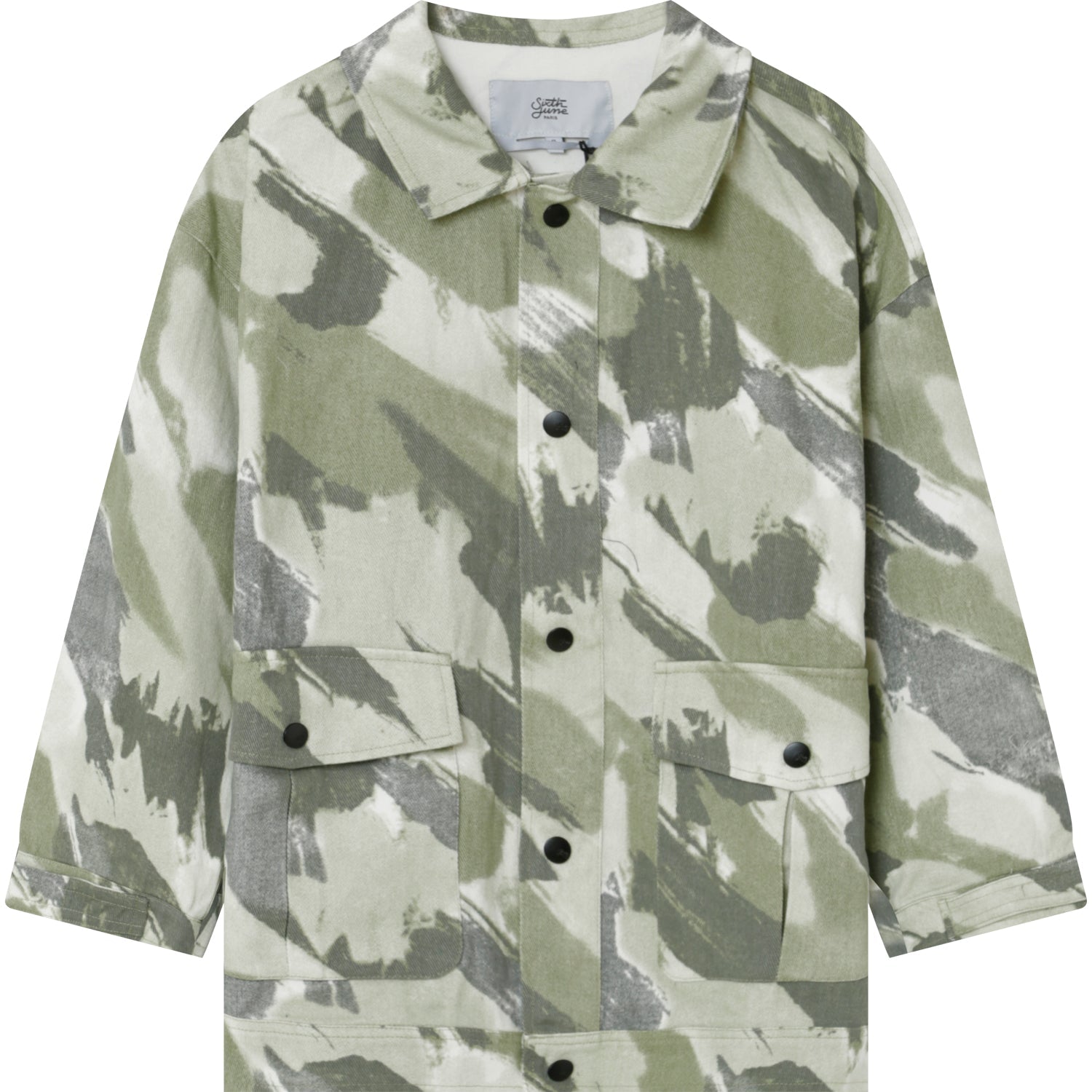 Sixth June - Veste camouflage oversize Vert kaki