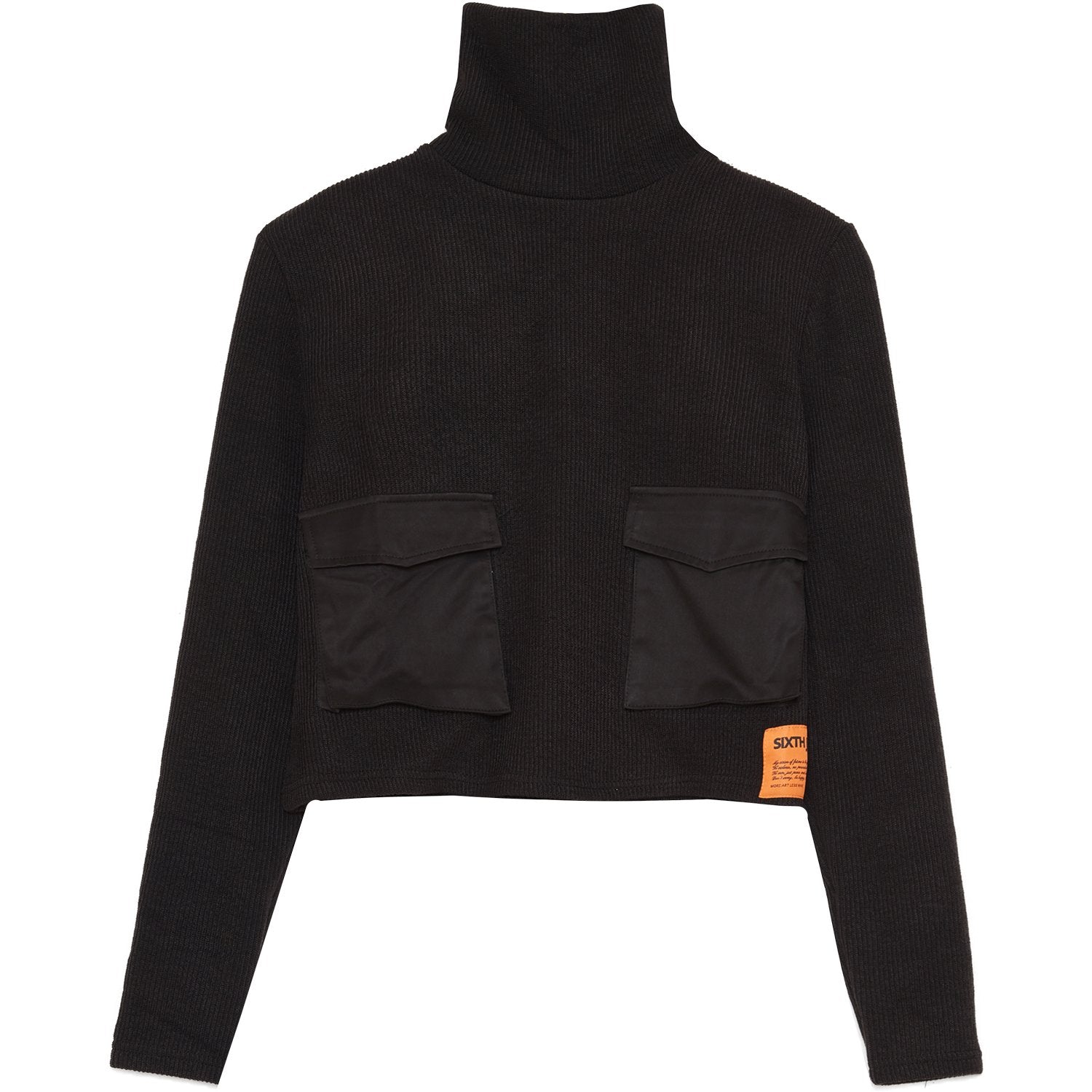 Sixth June - Pull maille court utilitaire Noir