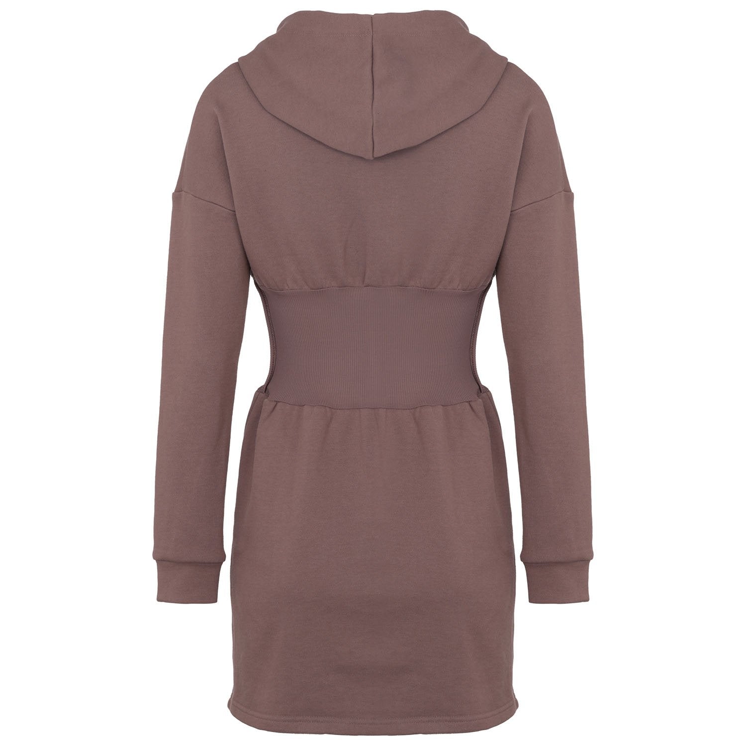 Hoodie corset dress brown