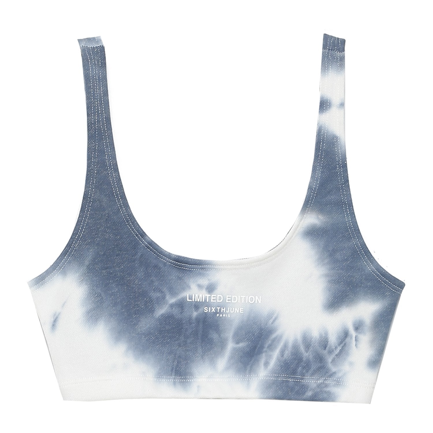Brassière tie dye Bleu