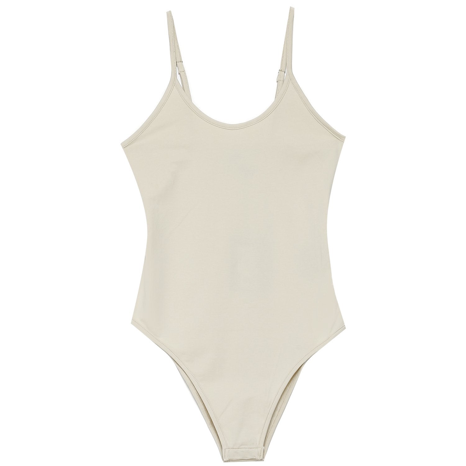 Sixth June - Body bretelles logo imprimé Beige