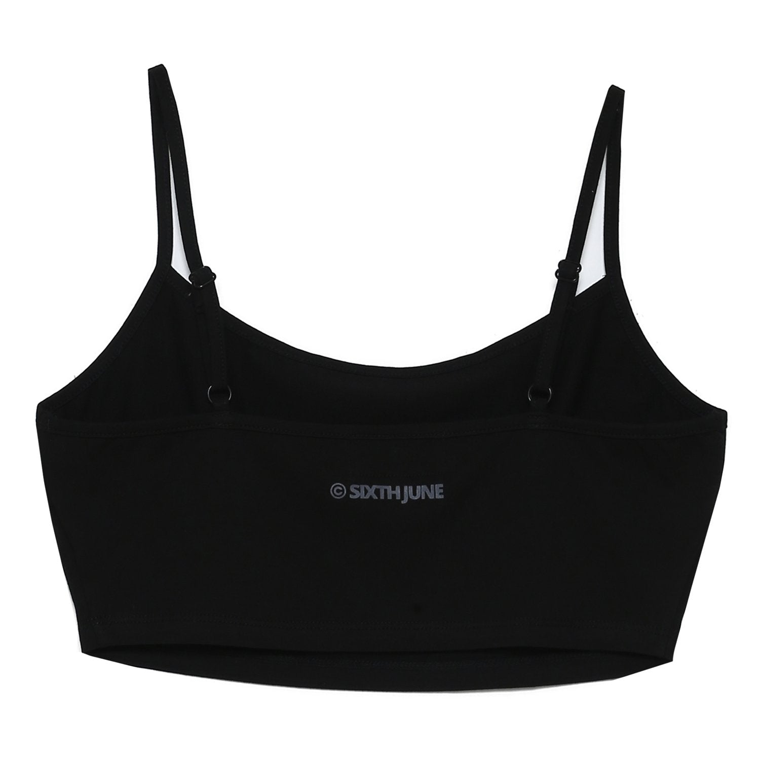 Logo straps bra Black