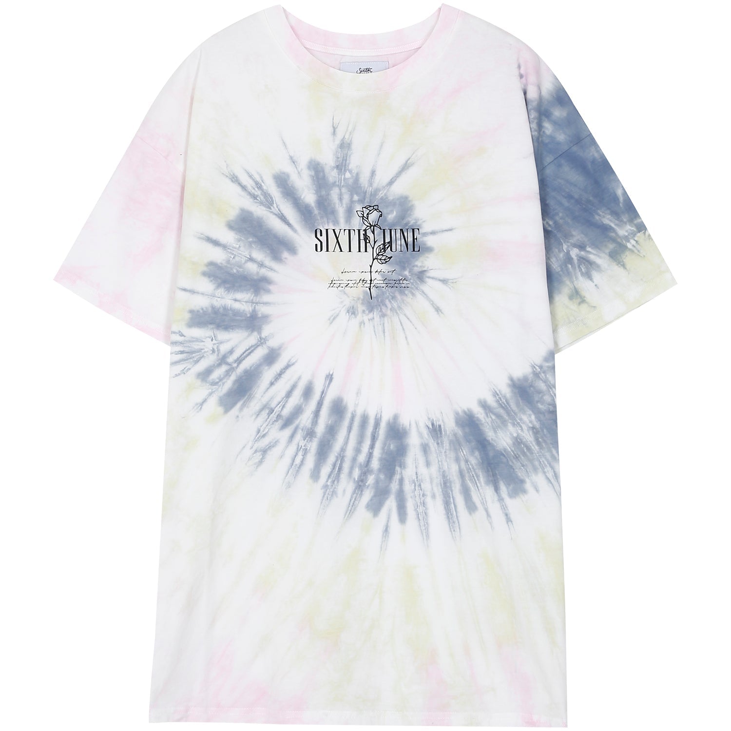T-shirt rosace tie dye Rose