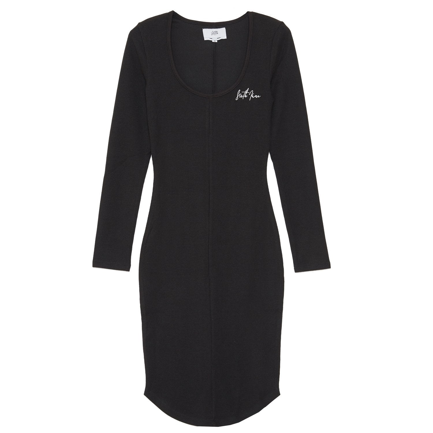 Sixth June - Robe broderie manches longues noir