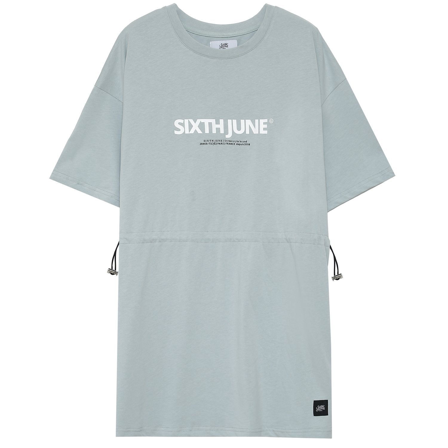 Robe courte élastique imprimé Vert clair