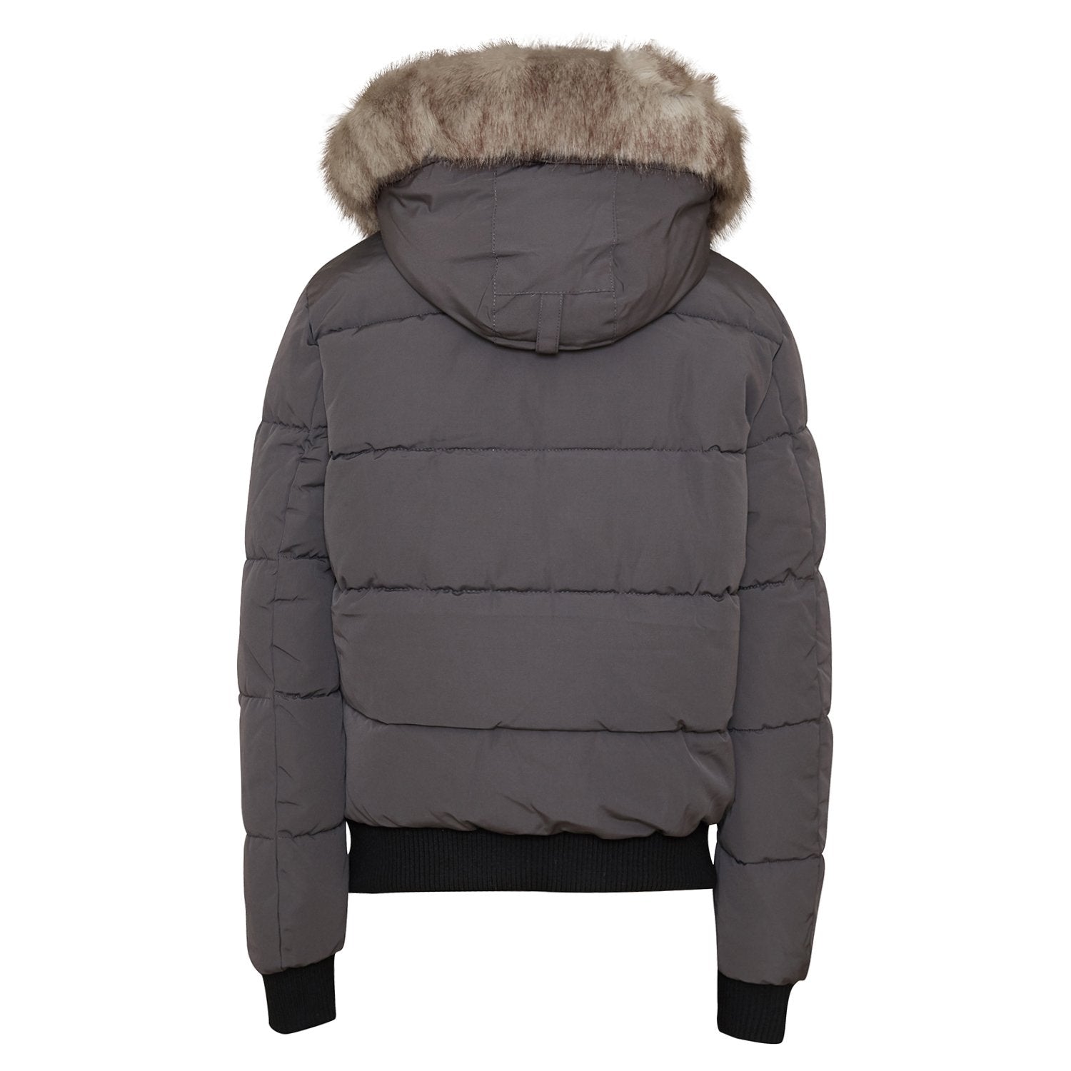 Sixth June - Doudoune courte fourrure doublure Gris foncé