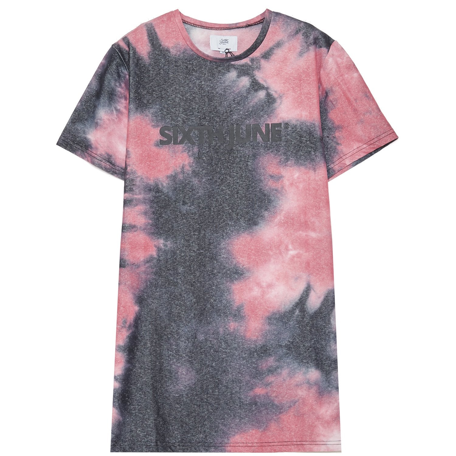 Sixth June - Robe t-shirt tie and dye framboise