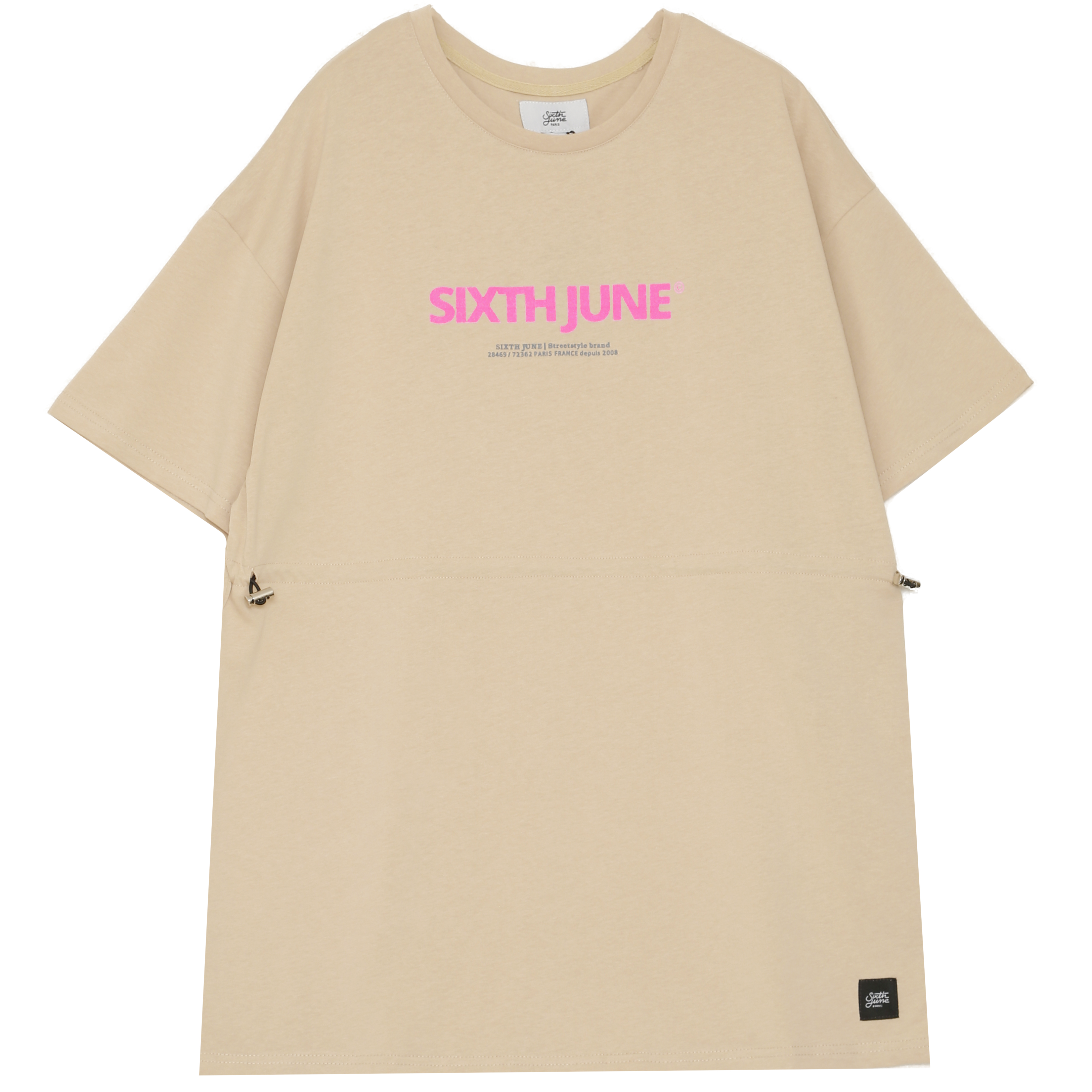 Sixth June - Robe courte élastique imprimé beige