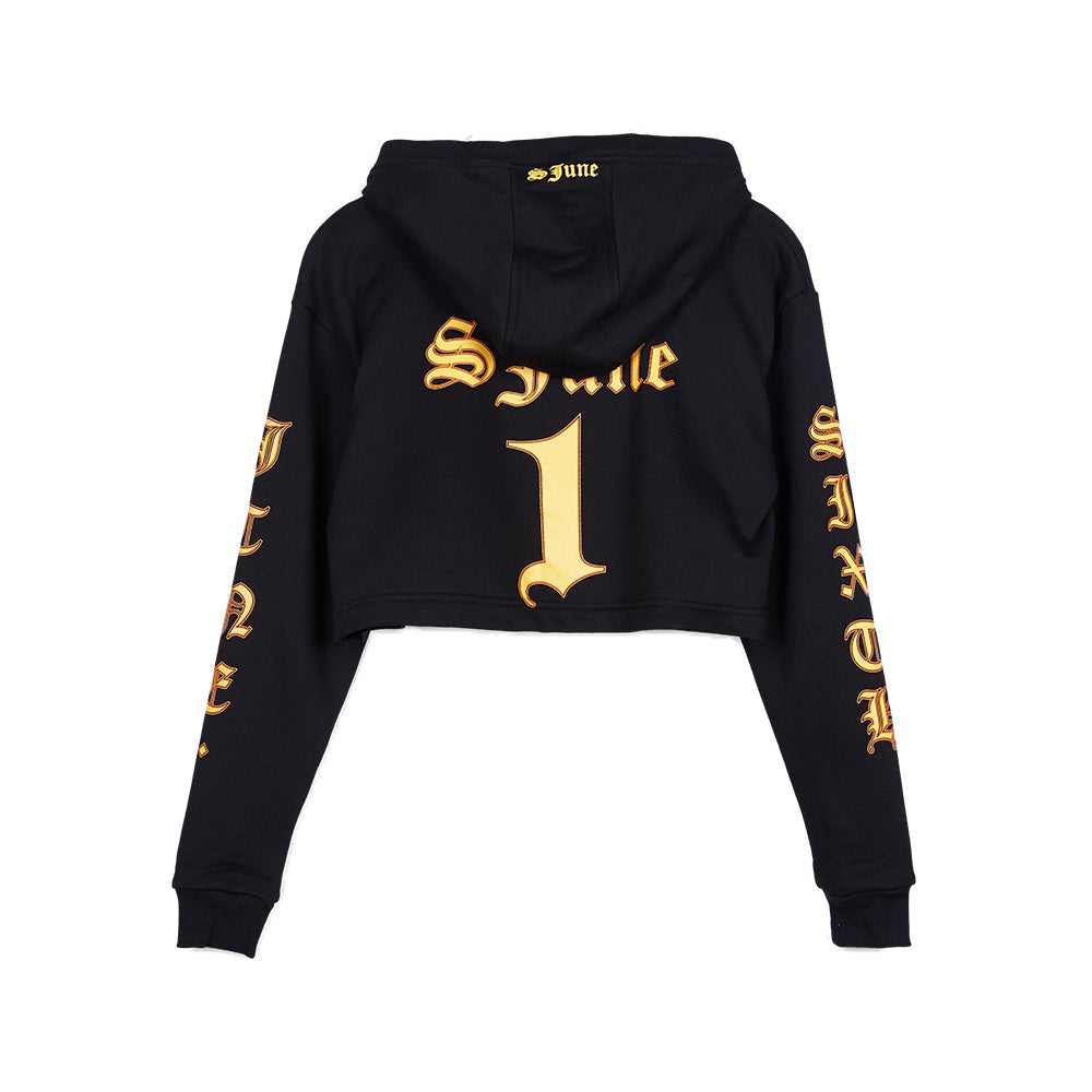 Sixth June - Sweat oversize gothique noir jaune