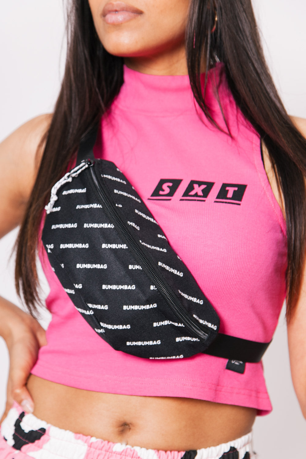 BumBumBag - Sac banane logomania noir