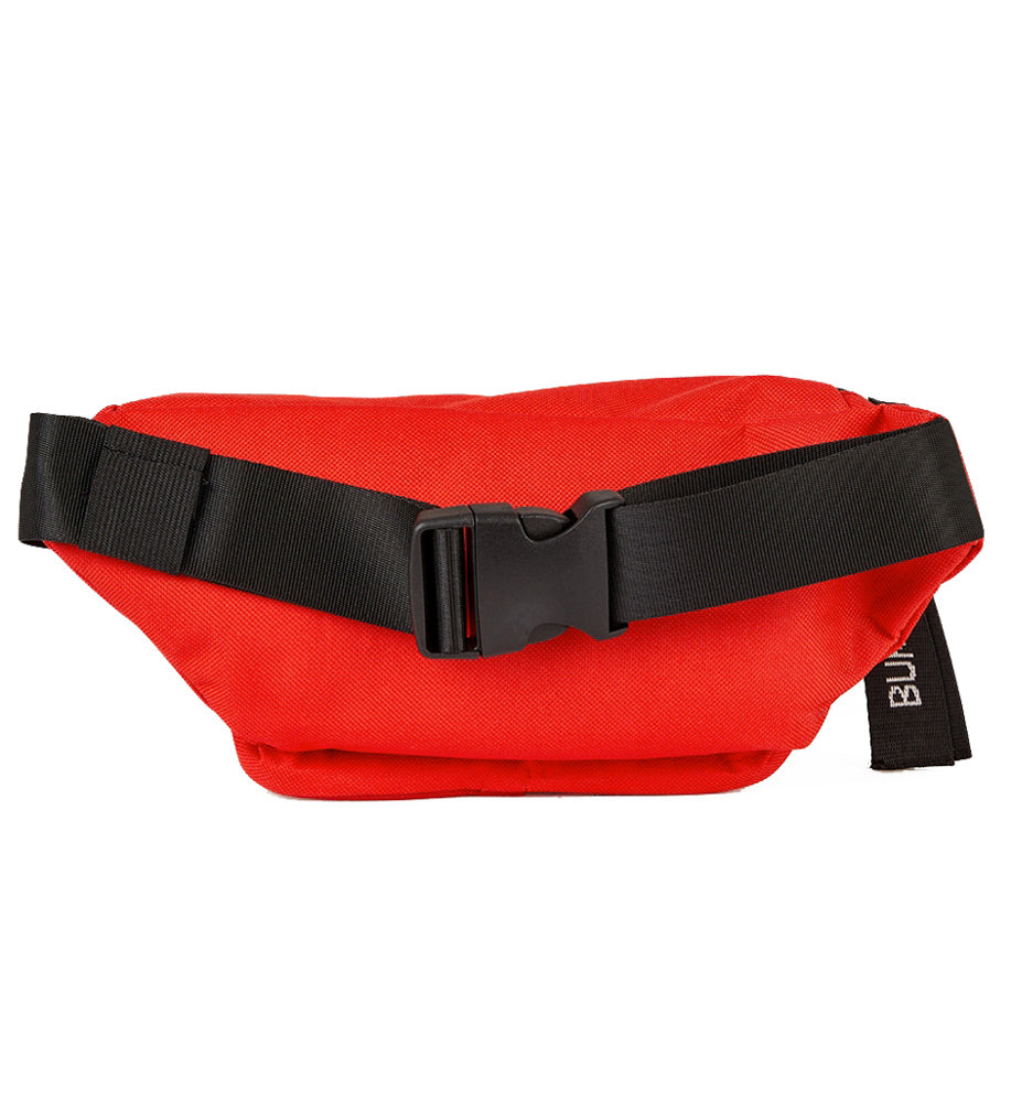 BumBumBag - Sac banane logo double zips rouge